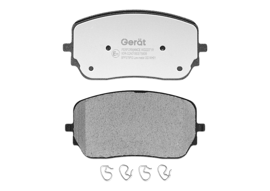 Передние тормозные колодки Gerat BPF379PG Low-metallic