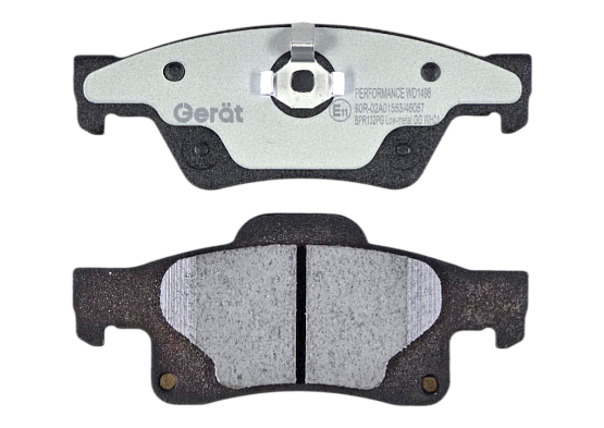 Тормозные колодки Gerat BPR132PG (задние) Low-metallic