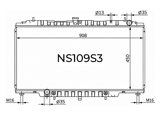 Радиатор охлаждения двигателя Gerat NS109S3