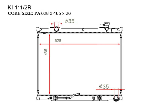 Радиатор охлаждения двигателя Gerat KI-111/2R