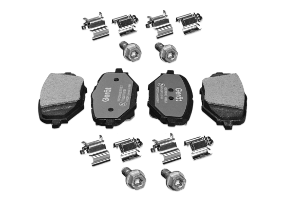 Задние тормозные колодки Gerat BPR225PG Low-metallic