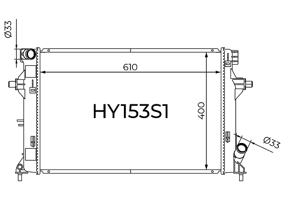 Радиатор охлаждения двигателя Gerat HY153S1