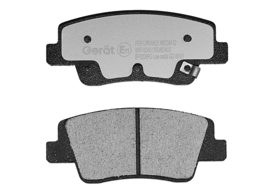 Тормозные колодки Gerat BPR209PG (задние) Low-metallic
