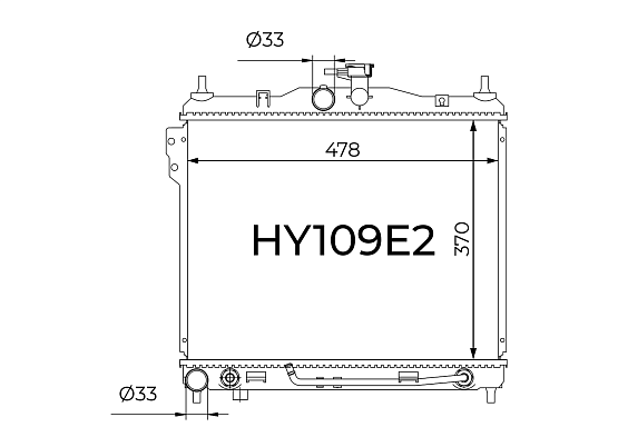 Радиатор охлаждения двигателя Gerat HY109E2