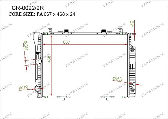 Радиатор основной Gerat TCR-0022/2R