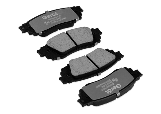 Задние тормозные колодки Gerat BPR081PG Low-metallic