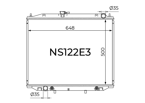 Радиатор охлаждения двигателя Gerat NS122E3
