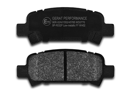 Тормозные колодки Gerat BP-R032P (задние) Performance