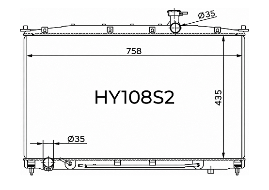 Радиатор охлаждения двигателя Gerat HY-108/2R