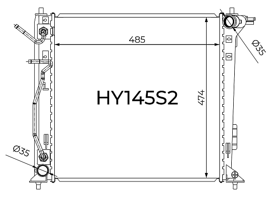 Радиатор охлаждения двигателя Gerat HY145S2
