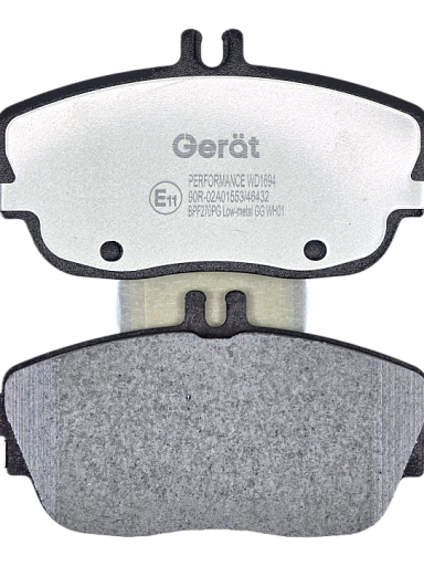 Тормозные колодки Gerat BPF270PG (передние) Low-metallic