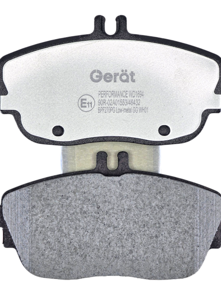 Тормозные колодки Gerat BPF270PG (передние) Low-metallic