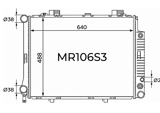 Радиатор охлаждения двигателя Gerat MR-106/3R