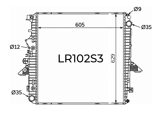 Радиатор охлаждения двигателя Gerat LR-102/3R