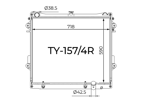 Радиатор охлаждения двигателя Gerat TY-157/4R