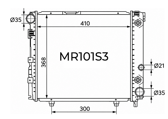Радиатор охлаждения двигателя Gerat MR-101/3R