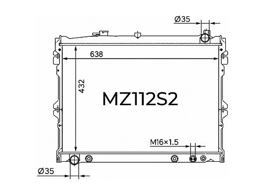Радиатор охлаждения двигателя Gerat MZ-112/2R