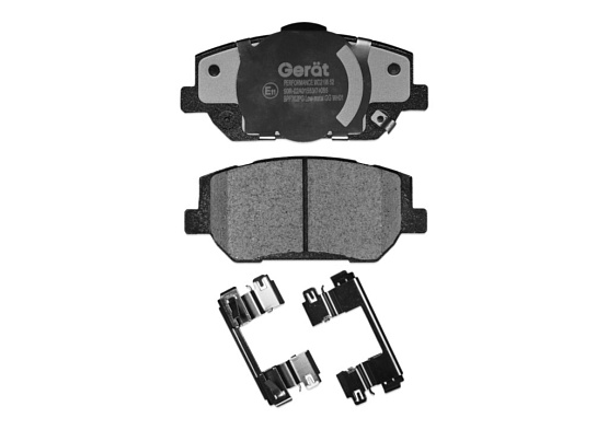 Тормозные колодки Gerat BPF362PG (передние) Low-metallic