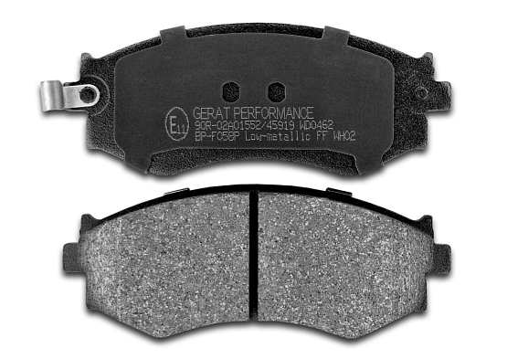 Тормозные колодки Gerat BP-F058P (передние) Low-metallic