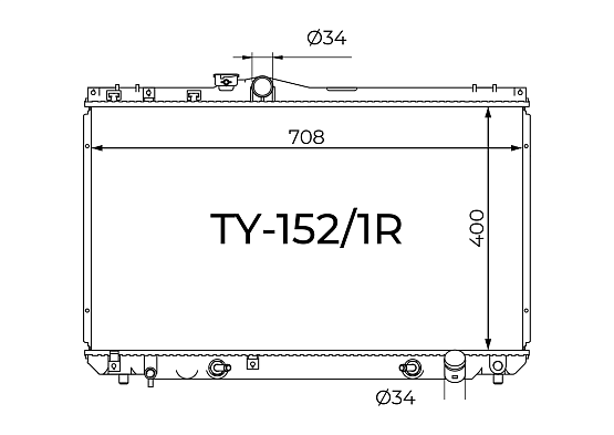 Радиатор охлаждения двигателя Gerat TY-152/1R