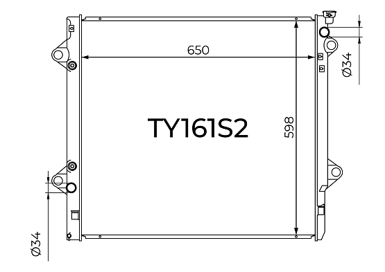 Радиатор охлаждения двигателя Gerat TY161S2