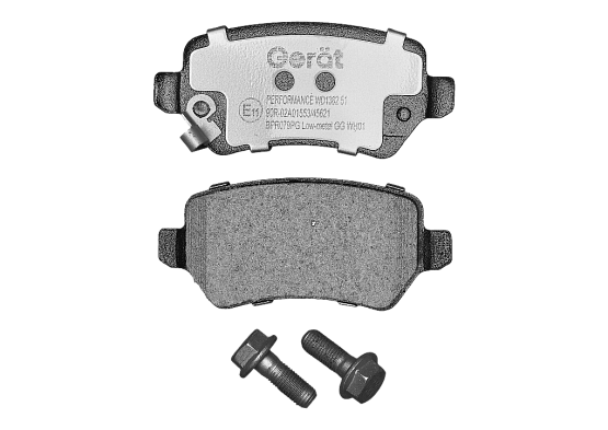 Тормозные колодки Gerat BPR079PG (задние) Low-metallic