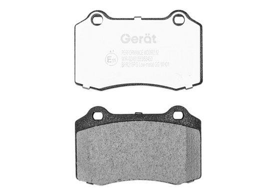 Тормозные колодки Gerat BPR215PG (задние) Low-metallic