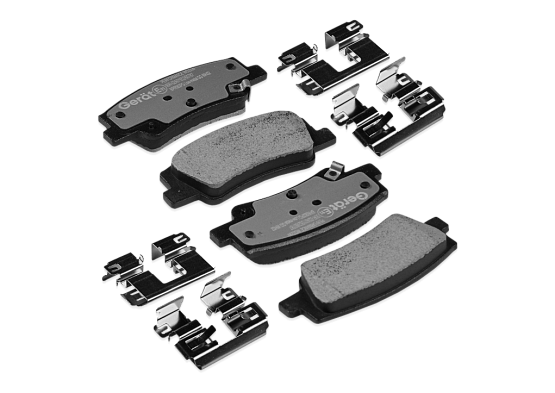 Задние тормозные колодки Gerat BPR082PG Low-metallic