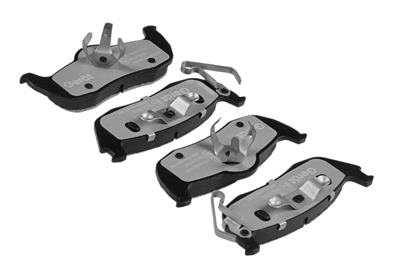 Тормозные колодки Gerat BPR061PG (задние) Low-metallic