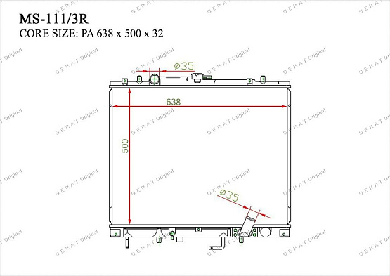Радиатор охлаждения двигателя Gerat MS-111/3R