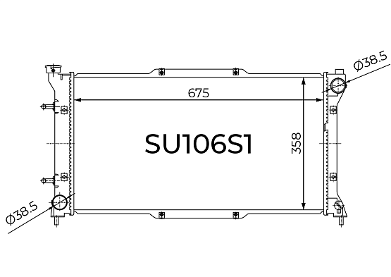 Радиатор охлаждения двигателя Gerat SU106S1