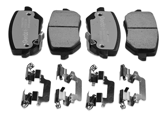 Тормозные колодки Gerat BPR166PG (задние) Low-metallic