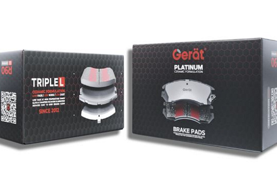 Тормозные колодки Gerat BPR081CG (задние) Low-metallic