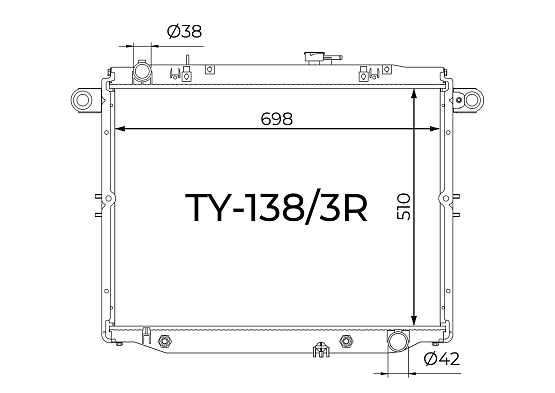 Радиатор охлаждения двигателя Gerat TY-138/3R