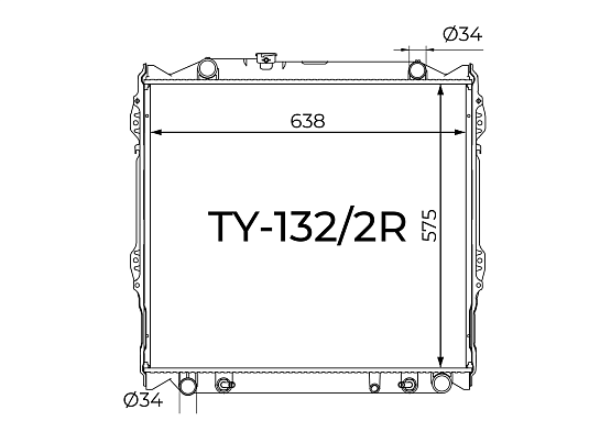 Радиатор охлаждения двигателя Gerat TY-132/2R
