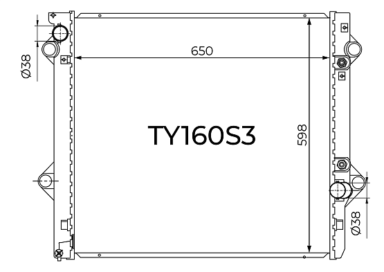 Радиатор охлаждения двигателя Gerat TY160S3