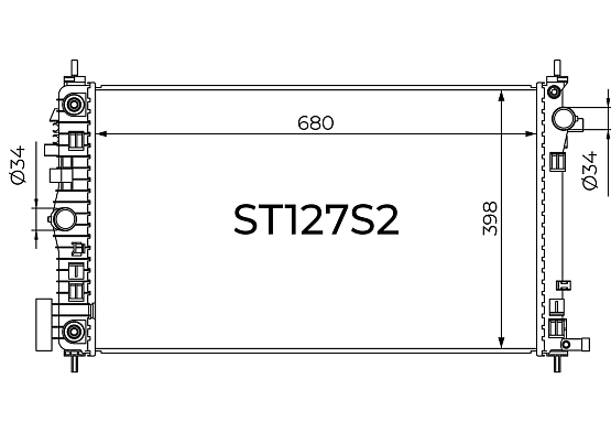 Радиатор охлаждения двигателя Gerat ST127S2