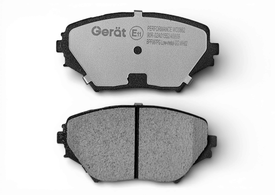 Тормозные колодки Gerat BPF087PG (передние) Low-metallic