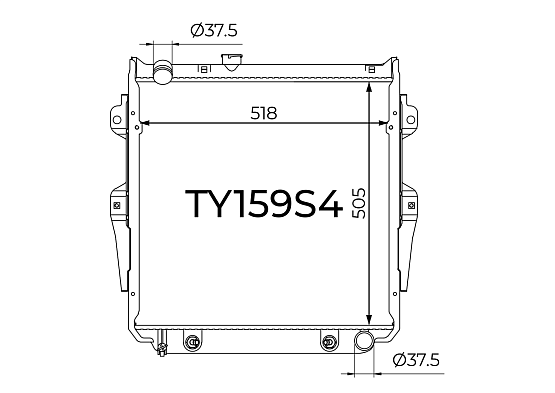 Радиатор охлаждения двигателя Gerat TY159S4