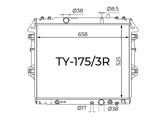 Радиатор охлаждения двигателя Gerat TY-175/3R
