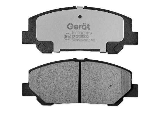 Тормозные колодки Gerat BPF314PG (передние) Low-metallic