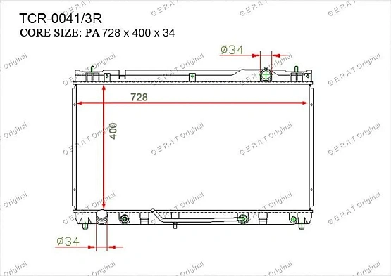 Радиатор основной Gerat TCR-0041/3R