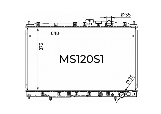 Радиатор охлаждения двигателя Gerat MS-120/1R