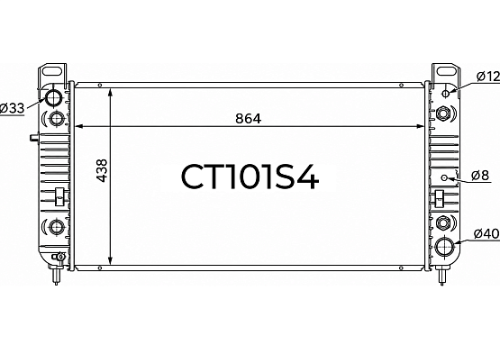 Радиатор охлаждения двигателя Gerat CT101S4