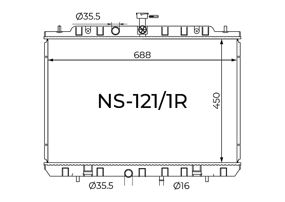 Радиатор охлаждения двигателя Gerat NS-121/1R