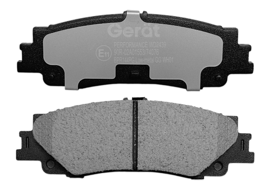Задние тормозные колодки Gerat BPR144PG Low-metallic