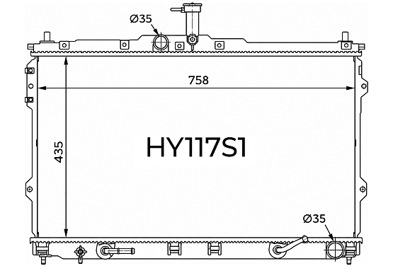 Радиатор охлаждения двигателя Gerat HY-117/1R