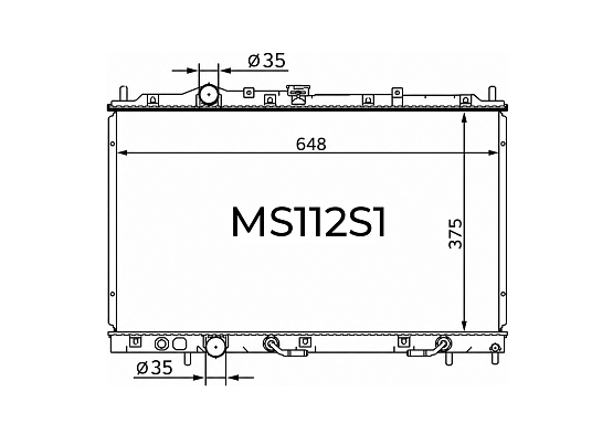 Радиатор охлаждения двигателя Gerat MS-112/1R