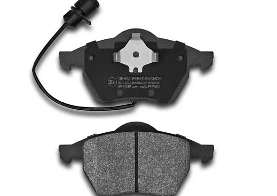 Тормозные колодки Gerat BP-F129P (передние) Low-metallic