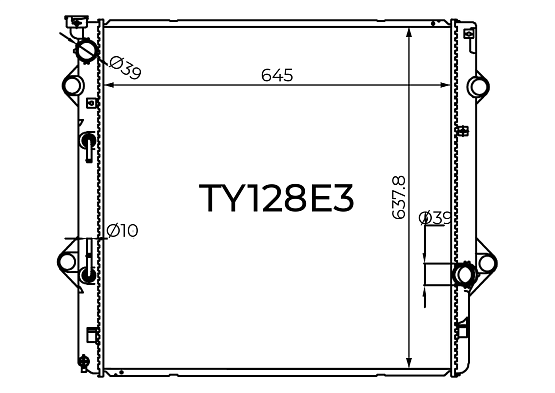 Радиатор охлаждения двигателя Gerat TY128E3